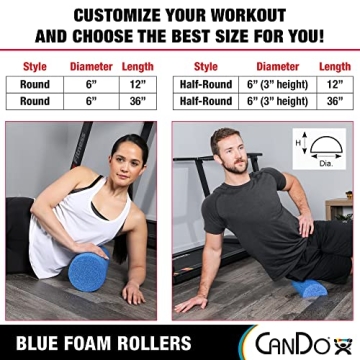 CanDo Foam Roller for Fitness and Physical Therapy