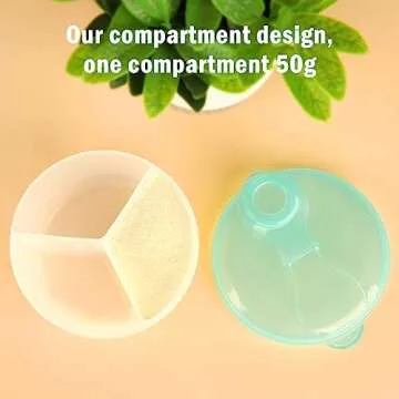 Accmor Baby Formula Dispenser On The Go, Formula Container to Go, Non-Spill Rotating Three-Compartment Formula Dispenser and Snack Storage Container for Infant Toddler Traveling