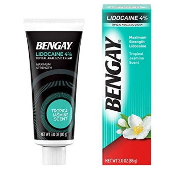 Bengay 4% Lidocaine Cream Tropical Jasmine Scent Pain Relief