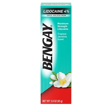 Bengay 4% Lidocaine Cream Tropical Jasmine Scent Pain Relief