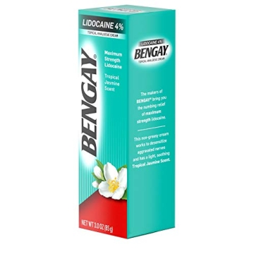 Bengay 4% Lidocaine Cream Tropical Jasmine Scent Pain Relief