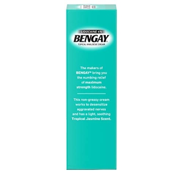 Bengay 4% Lidocaine Cream Tropical Jasmine Scent Pain Relief