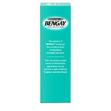 Bengay 4% Lidocaine Cream Tropical Jasmine Scent Pain Relief