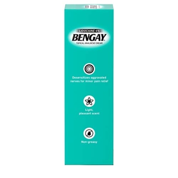 Bengay 4% Lidocaine Cream Tropical Jasmine Scent Pain Relief