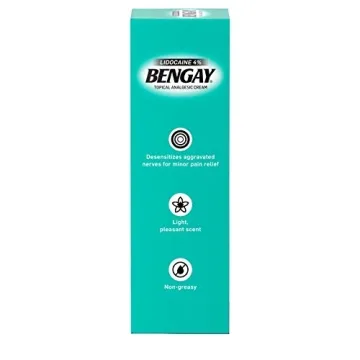 Bengay 4% Lidocaine Cream Tropical Jasmine Scent Pain Relief