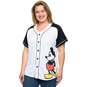 Disney Mickey Mouse Women's Jersey Shirt - Stylish & Comfortable