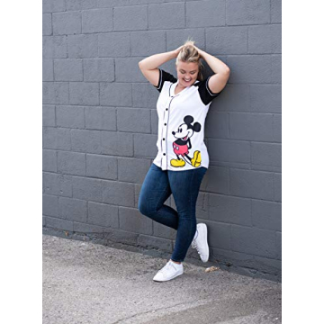 Disney Mickey Mouse Women's Jersey Shirt - Stylish & Comfortable