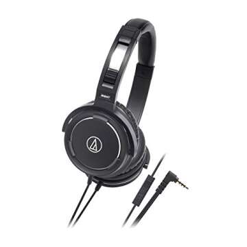 Audio-Technica ATH-WS55IBK Solid Bass Over-Ear Headset for iPod/iPhone/iPad