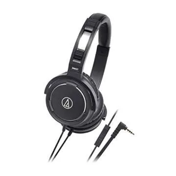 Audio-Technica ATH-WS55IBK Solid Bass Over-Ear Headset for iPod/iPhone/iPad
