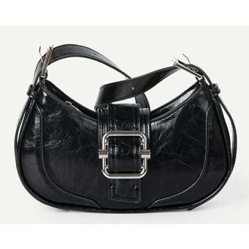 Women's Shoulder Purse Clutch Hobo Clutch Bag Chic Handbag Solid Color Hobo Cute Y2K Purse