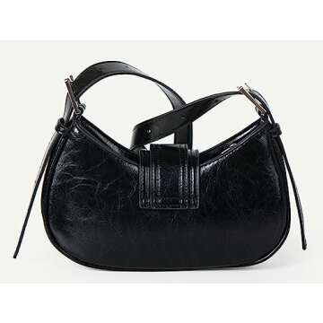 Women's Shoulder Purse Clutch Hobo Clutch Bag Chic Handbag Solid Color Hobo Cute Y2K Purse