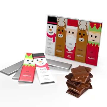 MoodiBars by Astor Chocolate Christmas 5 Variety Chocolate Bar Gift Pack | Individually Wrapped Milk...
