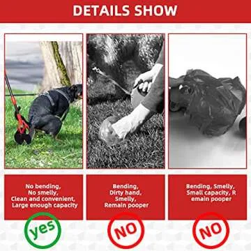 BINGPET Foldable Dog Pooper Scooper for Easy Cleanup