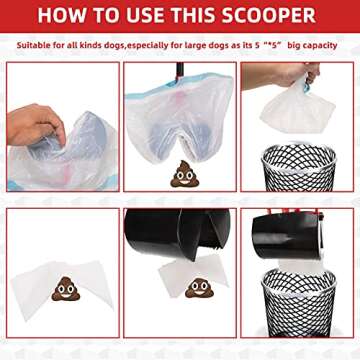 BINGPET Foldable Dog Pooper Scooper for Easy Cleanup