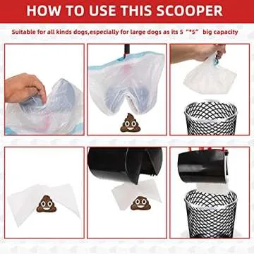 BINGPET Foldable Dog Pooper Scooper for Easy Cleanup