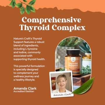 Herbal Thyroid Support Complex - Potent Kelp Iodine Supplement with L Tyrosine, Bladderwrack, Selenium & Pure Ashwagandha for Hormone Balance - Mood & Energy Dietary Pills - 120 Halal Capsules