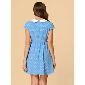 Elegant Allegra K Peter Pan Collar Dress for Women