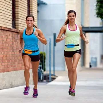 SPIbelt Large Pocket Running Belt for Women Men, Phone Holder for Running, Running Fanny Pack, Holder for Phone, Running Waist Pack, Expandable, Adjustable. Anthracite with Black Zipper