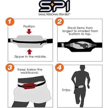 SPIbelt Large Pocket Running Belt for Women Men, Phone Holder for Running, Running Fanny Pack, Holder for Phone, Running Waist Pack, Expandable, Adjustable. Anthracite with Black Zipper