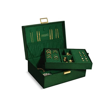 Benevolence LA Large Jewelry Storage Box | Velvet Boxes for Women | Earring, Bracelets, Rings, Neckl...