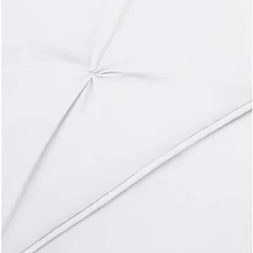 Amazon Basics King Size Comforter Sets, All-Season Down-Alternative 3-Piece Bedding Set, Pinch Pleat Design, Bright White