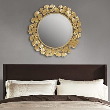 Martha Stewart Elegant Ginkgo Wall Mirror for Home Decor