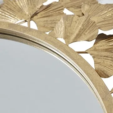Martha Stewart Elegant Ginkgo Wall Mirror for Home Decor