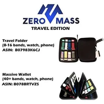 Zero Mass Luxurious Velvet & Leatherette Storage Case Organizer for Apple Watch Bands, Stores 10-20 Smartwatch Straps (White Marble)