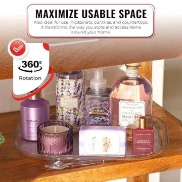 Oizeir Clear Refrigerator Lazy Susan for Easy Organization