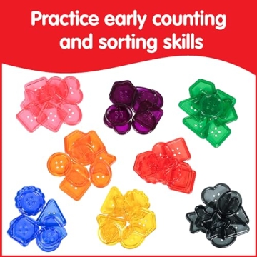 Edx Education Large Colorful Buttons - Mini Jar Set