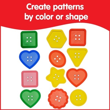 Edx Education Large Colorful Buttons - Mini Jar Set
