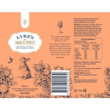 Lyre's Amalfi Spritz Non-Alcoholic Ready To Drink Mocktails