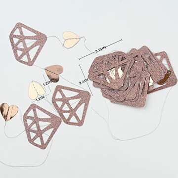 Rose Gold Heart Garland for Valentine's & Wedding Decor