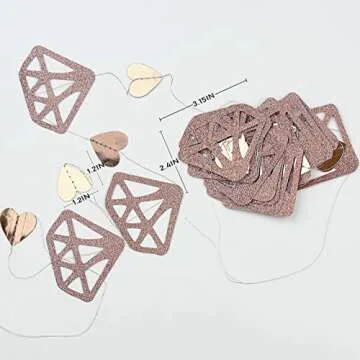 Rose Gold Heart Garland for Valentine's & Wedding Decor