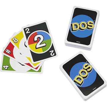 Mattel Games Dos Card Game for Kids, Adults and Game Night in a Portable and Collectible Storage Tin for 2-4 Players