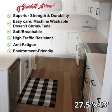 Buffalo Plaid Rug 28x43 Stylish Indoor Outdoor Mat