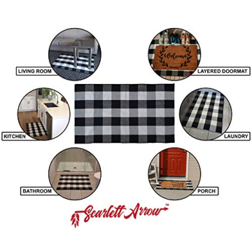 Buffalo Plaid Rug 28x43 Stylish Indoor Outdoor Mat