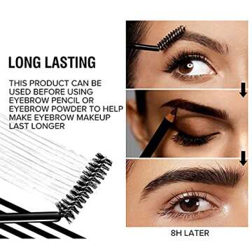 Eyebrow Styling Soap, Waterproof Long Lasting Eye Brow Freeze Wax Soap Gel Cream Makeup for Natural Eyebrows 0.35OZ