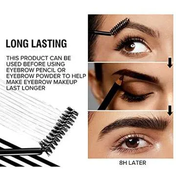 Eyebrow Styling Soap, Waterproof Long Lasting Eye Brow Freeze Wax Soap Gel Cream Makeup for Natural Eyebrows 0.35OZ