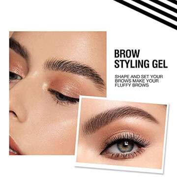 Eyebrow Styling Soap, Waterproof Long Lasting Eye Brow Freeze Wax Soap Gel Cream Makeup for Natural Eyebrows 0.35OZ