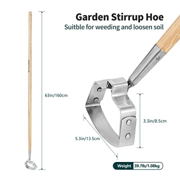 Berry&Bird Stainless Steel Garden Weeder Hoe - Durable & Eco-Friendly