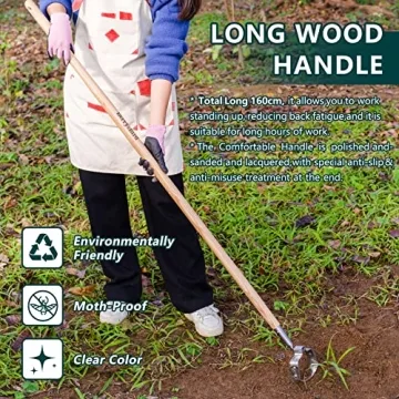 Berry&Bird Stainless Steel Garden Weeder Hoe - Durable & Eco-Friendly