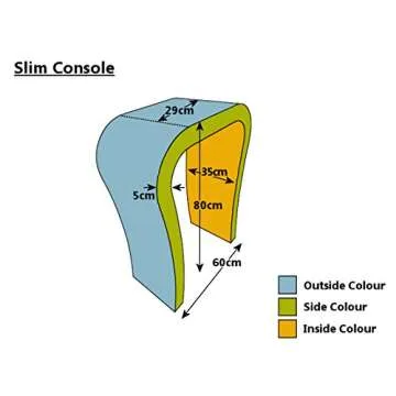 Zespoke White Outer Slim Console Table with Gloss Finish