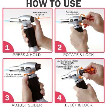 Gibot Adjustable Butane Cooking Torch