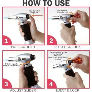 Gibot Adjustable Butane Cooking Torch