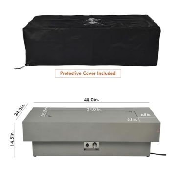 BAIDE HOME 48-inch Outdoor Fire Table for Cozy Gatherings