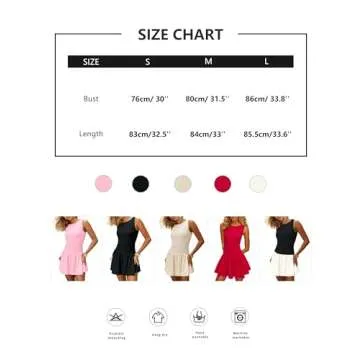 HOCANDY Womens Sleeveless Mini Tank Dress Boat Neck Drop Waist A Line Dress Casual Slim Fit Flared Beach Short Flowy Dresses Black