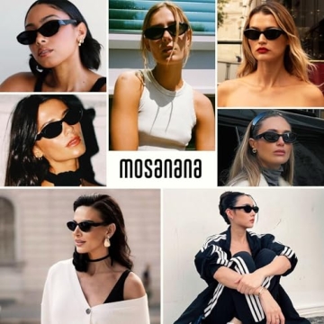 mosanana Oval Cat Eye Sunglasses for Women Vintage Style