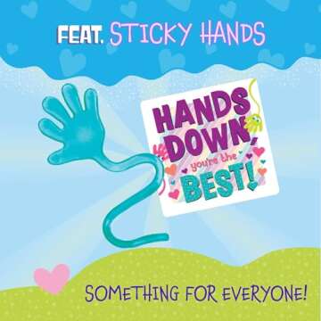 Peaceable Kingdom Valentines Cards for Kids Classroom, Set of 28 Valentines Day Gifts - Sticky Hands