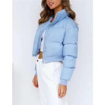 Stylish Women's Cropped Puffer Jacket for Winter